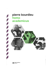 BOURDIEU Pierre Homo academicus