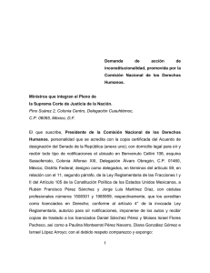 Demanda de acci&oacute;n de inconstitucionalidad, promovida por