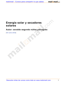 Energía solar y secadores solares