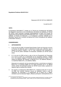 Expediente Preliminar 004-2011/CLC Resolución 007