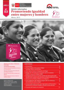 Boletín N°3 - Ministerio de la Mujer y Poblaciones Vulnerables