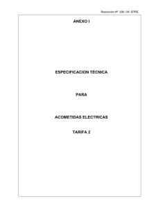 anexo i especificacion técnica para acometidas electricas