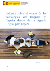 Informe sobre el estado de las tecnologías del lenguaje en España