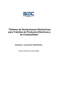 “Sistema de Declaraciones Electrónicas para Trámites de Productos
