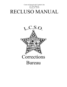 inmate handbook - Lake County Sheriff`s Office