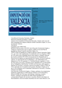 Anuncio de la Conselleria de Economía, Hacienda y Empleo sobre