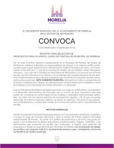 Convocatoria 11-15-n.. - H. Ayuntamiento de Morelia