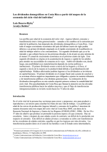 Los dividendos demográficos en Costa Rica a partir del