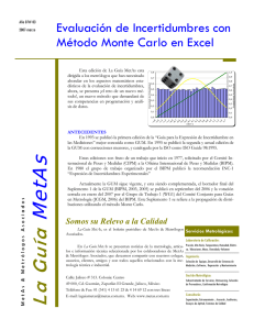 Evaluación de Incertidumbres con Método Monte Carlo en