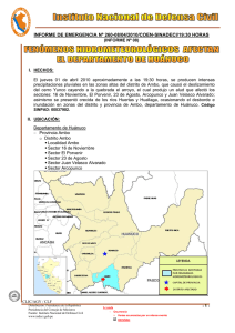 Informe INDECI Inundaciones Perú. 08 de Abril de 2010