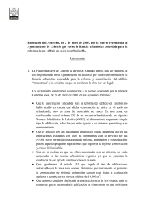 Resolución del Ararteko, de 2 de abril de 2007, por la que se