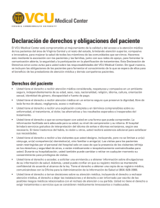 Declaración de derechos y obligaciones del paciente