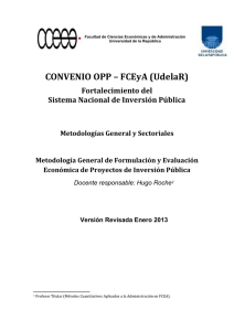 Metodología General de Formulación y Evaluación Económica de