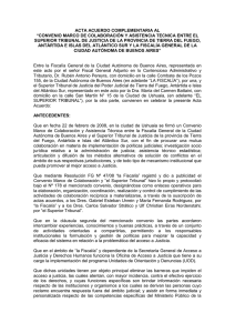 ACTA ACUERDO COMPLEMENTARIA AL “CONVENIO MARCO DE
