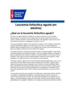 Leucemia linfocítica aguda (en adultos)