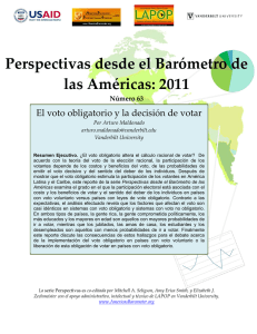 Perspectivas desde el Barómetro de las Américas: 2011