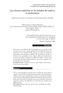 Las ciencias cognitivas en los estudios del teatro