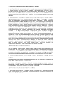 condiciones del servicio - Colegio Manuel Peleteiro