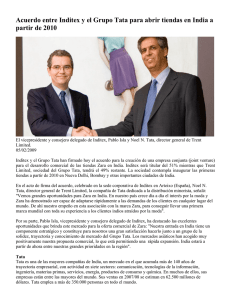 Acuerdo entre Inditex y el Grupo Tata para abrir