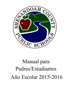 Manual para Padres/Estudiantes Año Escolar 2015-2016