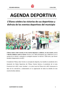 agenda deportiva - Ajuntament de l`Eliana
