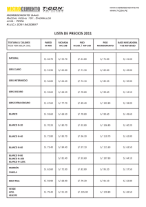lista de precios 2011 - microcemento t-con