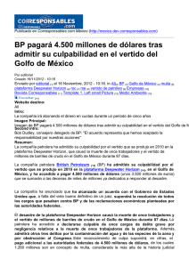 BP pagará 4.500 millones de dólares tras admitir su culpabilidad en