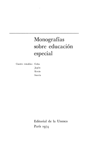 Monografías sobre educación especial - unesdoc