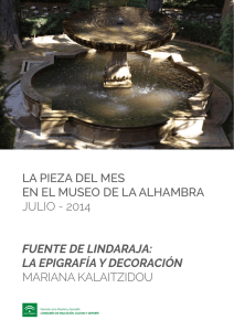 la epigrafía y decoración - Patronato de la Alhambra y Generalife