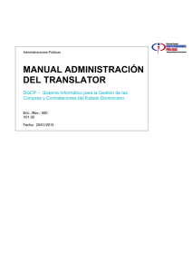manual administración del translator