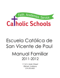 Escuela Católica de San Vicente de Paul Manual Familiar