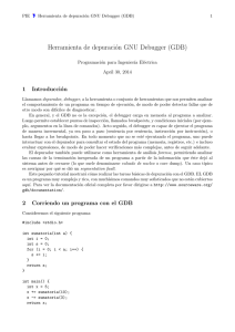 Herramienta de depuración GNU Debugger (GDB)