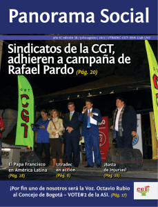 Sindicatos de la CGT, adhieren a campaña de Rafael Pardo (Pág. 20)