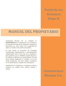 MANUAL DE GARANTIA - Constructora Monape