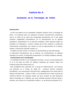 Cap. 8. Anestesia en la Tetralogía de Fallot