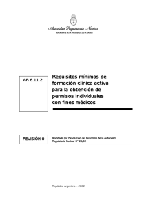 Requisitos mínimos de formación clínica activa para la obtención de