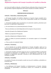 Reglamento Orgánico del Consejo Consultivo de Castilla