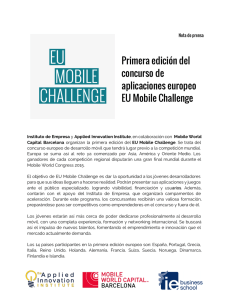 Primera edición del concurso de aplicaciones europeo EU Mobile