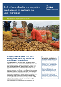 Inclusión sostenible de pequeños productores en cadenas de