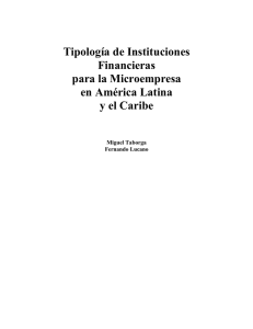 Tipología de instituciones financieras para la microempresa en