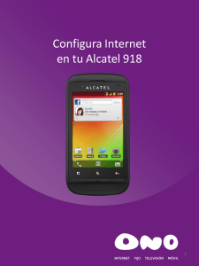 Configura Internet en tu Alcatel 918