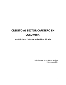 credito al sector cafetero en colombia
