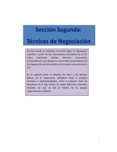 Sección Segunda: Técnicas de Negociación