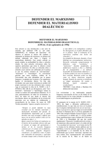 defender el marxismo defender el materialismo dial&eacute;ctico