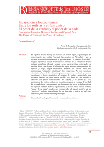 Indagaciones foucaulteanas. Entre los sofistas y el bíos cínico. El