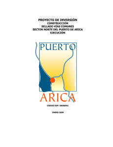 proyecto de inversión - Empresa Portuaria Arica