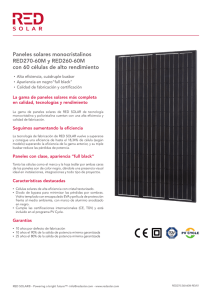 RED SOLAR - Panel solar RED270-60M y RED260