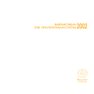 Memoria de Investigación 2002