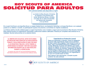 solicitud para adultos - Boy Scouts of America