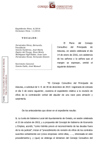 Dictamen 11/2016 - Consejo Consultivo del Principado de Asturias